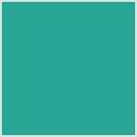 28A796 Hex Color Image (BLUE GREEN, JUNGLE GREEN)