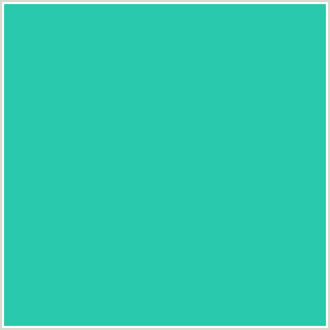 28C9AC Hex Color Image (BLUE GREEN, SHAMROCK)