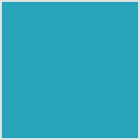 29A3BA Hex Color Image (EASTERN BLUE, LIGHT BLUE)