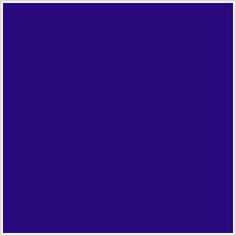2A097D Hex Color Image (BLUE VIOLET, DEEP BLUE)