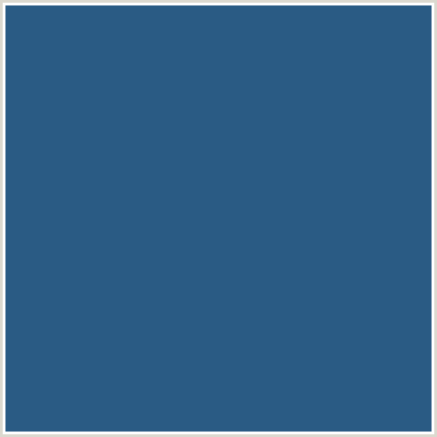 2A5B84 Hex Color Image (BLUE, CALYPSO)