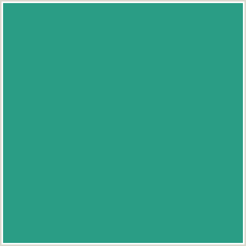 2A9D85 Hex Color Image (BLUE GREEN, JUNGLE GREEN)