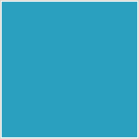 2AA0BF Hex Color Image (CURIOUS BLUE, LIGHT BLUE)