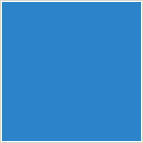 2B84C7 Hex Color Image (BLUE, CURIOUS BLUE)