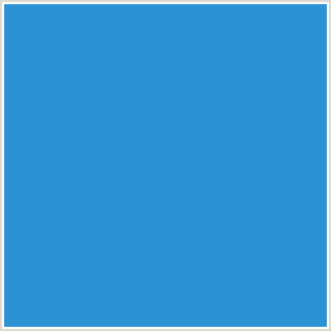2B92D4 Hex Color Image (BLUE, CURIOUS BLUE)