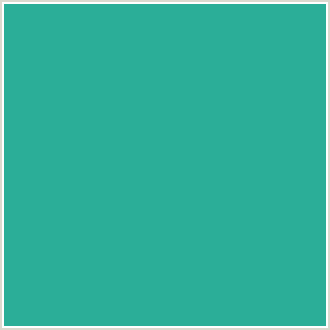 2BAE98 Hex Color Image (BLUE GREEN, JUNGLE GREEN)