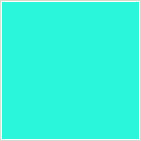 2BF6DB Hex Color Image (BLUE GREEN, BRIGHT TURQUOISE)