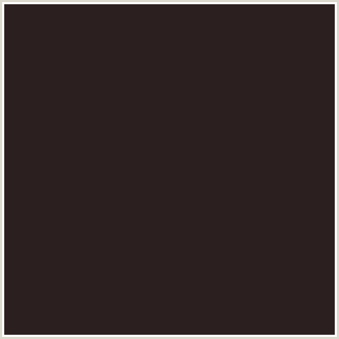 2C1F1F Hex Color Image (COCOA BROWN, RED)