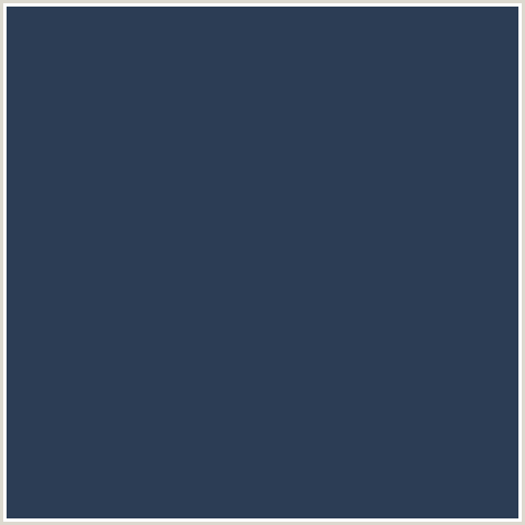 2C3D55 Hex Color Image (BLUE, PICKLED BLUEWOOD)