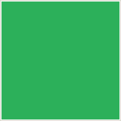 2CB05A Hex Color Image (GREEN BLUE, JUNGLE GREEN)