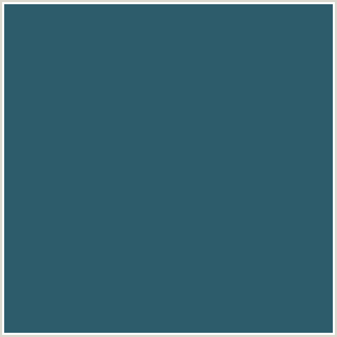 2D5C6B Hex Color Image (CASAL, LIGHT BLUE)