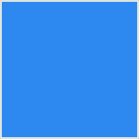 2D89F0 Hex Color Image (BLUE, DODGER BLUE)