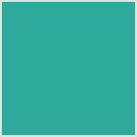 2DAA9C Hex Color Image (BLUE GREEN, JUNGLE GREEN)