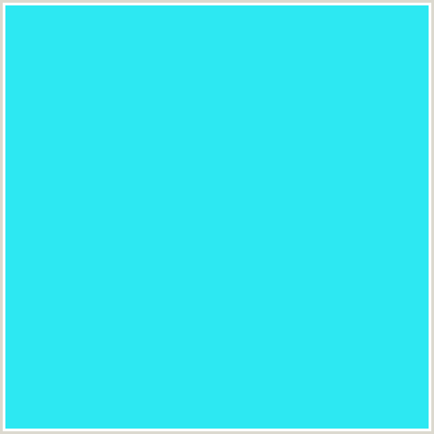 2DE8F2 Hex Color Image (BRIGHT TURQUOISE, LIGHT BLUE)