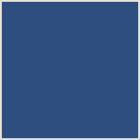 2F4D7E Hex Color Image (BLUE, CHAMBRAY, MIDNIGHT BLUE)