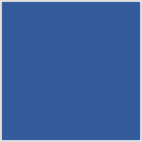 335A9A Hex Color Image (AZURE, BLUE)