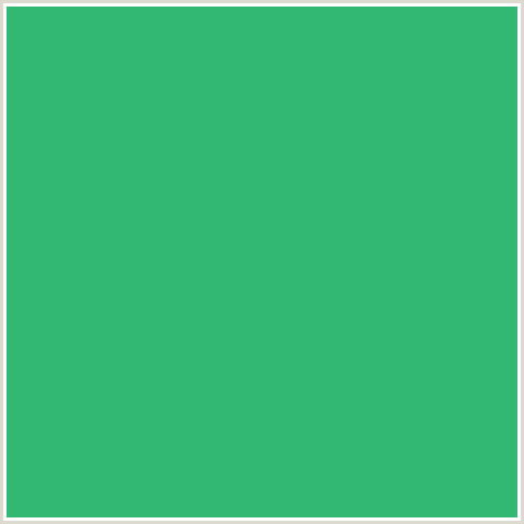 33B873 Hex Color Image (GREEN BLUE, JUNGLE GREEN)
