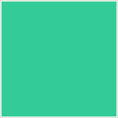 33CC99 Hex Color Image (BLUE GREEN, SHAMROCK)