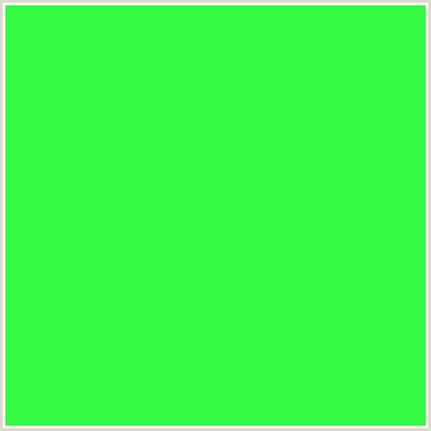 33FB42 Hex Color Image (GREEN)