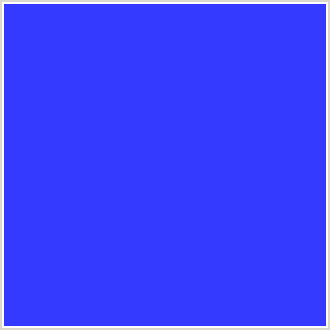 343AFF Hex Color Image (BLUE, BLUE RIBBON)