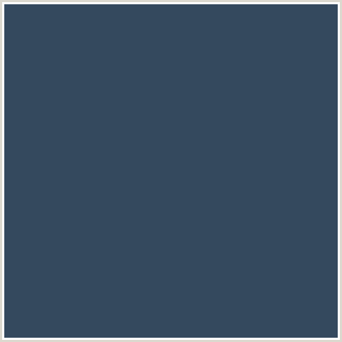 34495E Hex Color Image (BLUE, PICKLED BLUEWOOD)