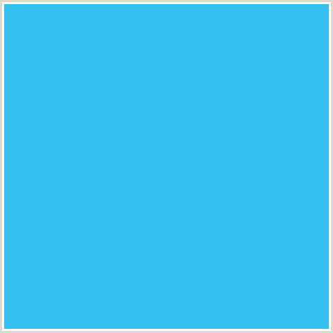 34C1F1 Hex Color Image (LIGHT BLUE, PICTON BLUE)