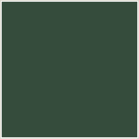 354C3C Hex Color Image (GREEN, TOM THUMB)