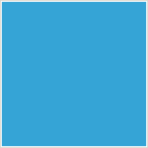 35A4D6 Hex Color Image (CURIOUS BLUE, LIGHT BLUE)