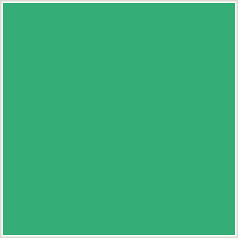 35AD77 Hex Color Image (GREEN BLUE, OCEAN GREEN)
