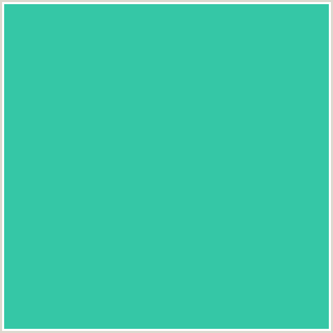 35C7A6 Hex Color Image (BLUE GREEN, SHAMROCK)
