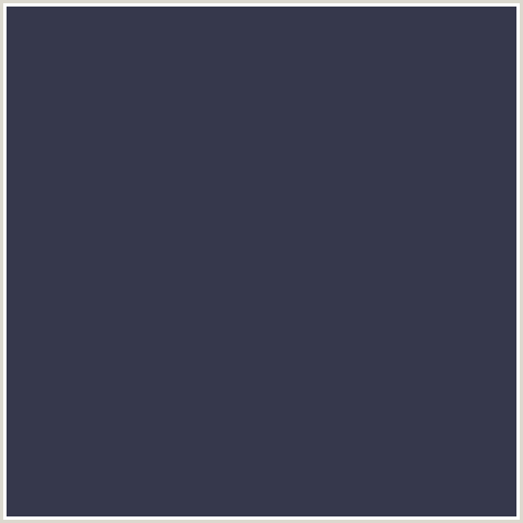 36384C Hex Color Image (BLUE, BRIGHT GRAY)