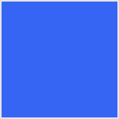 3665F3 Hex Color Image (BLUE, ROYAL BLUE)
