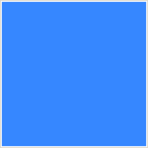 3687FF Hex Color Image (BLUE, DODGER BLUE)