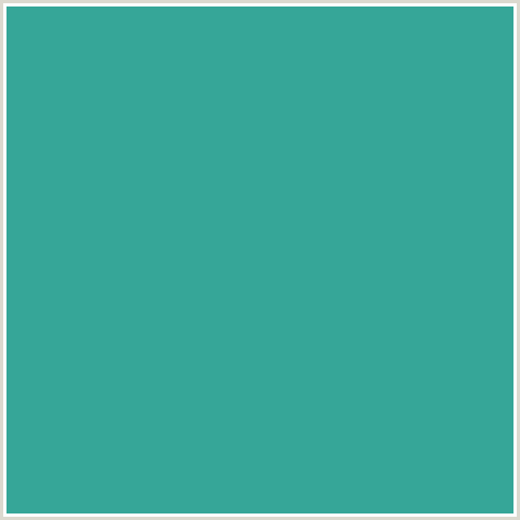 36A698 Hex Color Image (BLUE GREEN, KEPPEL)