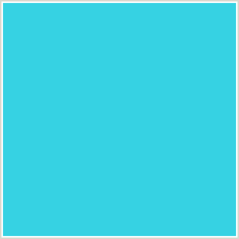 36D2E3 Hex Color Image (LIGHT BLUE, PICTON BLUE)