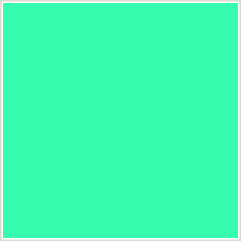 36FDAE Hex Color Image (GREEN BLUE, SPRING GREEN)