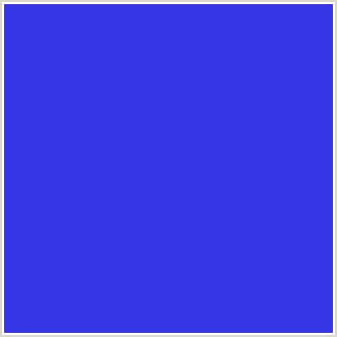 3737E7 Hex Color Image (BLUE, ROYAL BLUE)