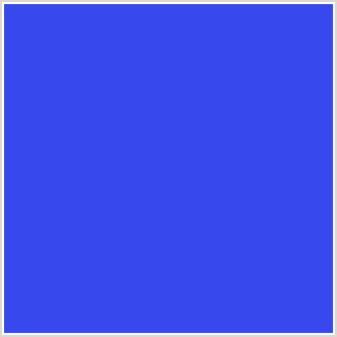 3749ED Hex Color Image (BLUE, ROYAL BLUE)