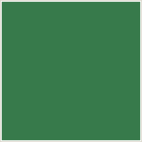 377A4B Hex Color Image (GOBLIN, GREEN)