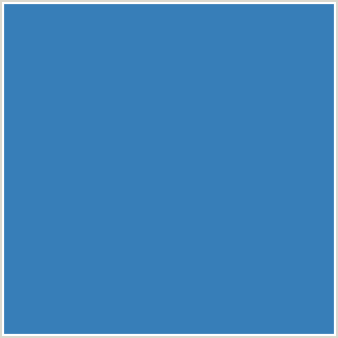 377EB8 Hex Color Image (BLUE, BOSTON BLUE)