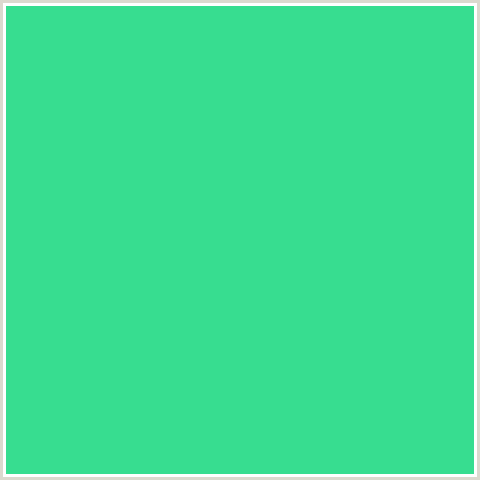 37DD90 Hex Color Image (GREEN BLUE, SHAMROCK)