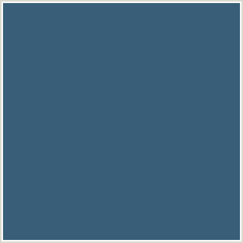385E78 Hex Color Image (BLUE, MIDNIGHT BLUE, MING)
