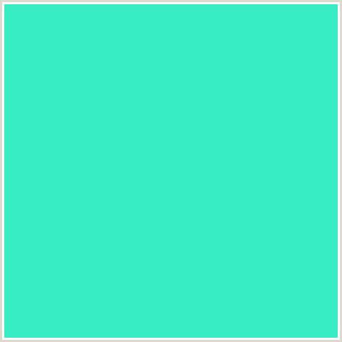 38ECC4 Hex Color Image (BLUE GREEN, TURQUOISE)