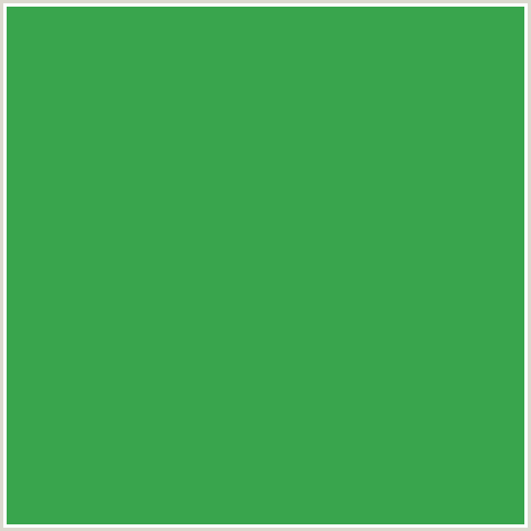 39A54D Hex Color Image (CHATEAU GREEN, GREEN)