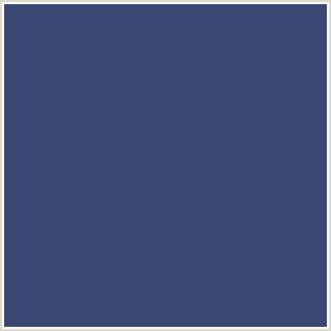 3A4873 Hex Color Image (BLUE, EAST BAY, MIDNIGHT BLUE)