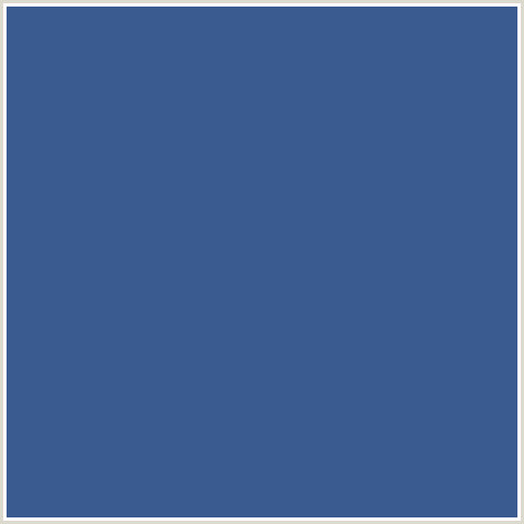 3A5B90 Hex Color Image (BLUE, CHAMBRAY)