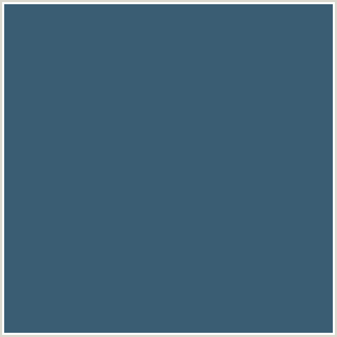 3A5D73 Hex Color Image (BLUE, MIDNIGHT BLUE, WILLIAM)