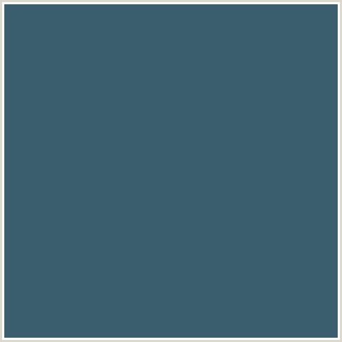 3A5E6E Hex Color Image (LIGHT BLUE, WILLIAM)