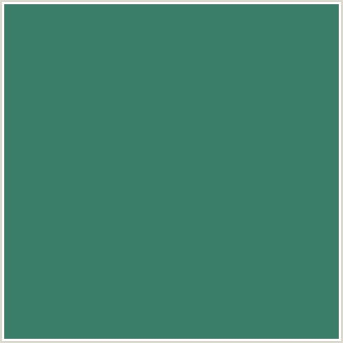 3A7E69 Hex Color Image (BLUE GREEN, VIRIDIAN)