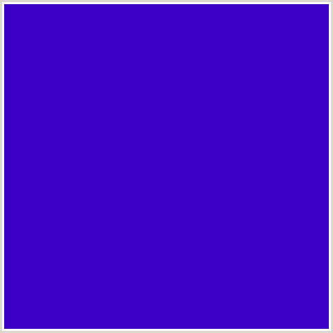 3B00C4 Hex Color Image (BLUE VIOLET, DARK BLUE)